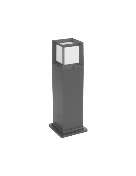 GLOBOSTAR® PALASO 90547 Φωτιστικό Κολωνάκι Κήπου με Ντουί 1 x E27 AC 220-240V Αδιάβροχο IP65 - Γκρι Ανθρακί - Μ20 x Π20 x Υ60.5cm
