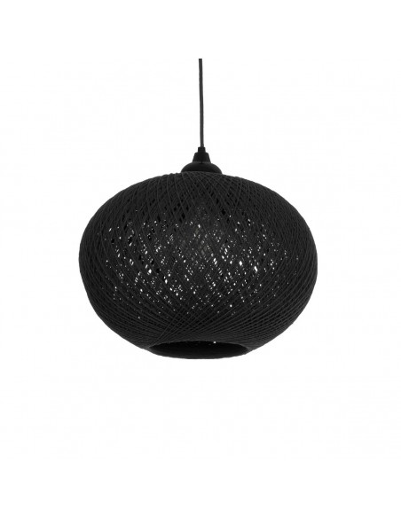 GLOBOSTAR® SOLEI 205-0005 Boho Κρεμαστό Φωτιστικό Οροφής με Ντουί 1 x E27 AC 220-240V IP20 - Μαύρο - M30 x Π30 x Υ35cm