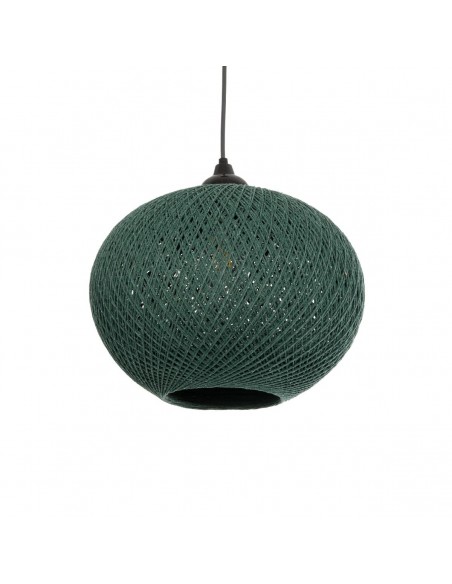 GLOBOSTAR® SOLEI 205-0014 Boho Κρεμαστό Φωτιστικό Οροφής με Ντουί 1 x E27 AC 220-240V IP20 - Πράσινο - M30 x Π30 x Υ35cm