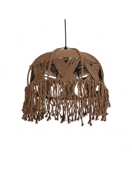 GLOBOSTAR® TONA 205-0016 Boho Κρεμαστό Φωτιστικό Οροφής με Ντουί 1 x E27 AC 220-240V IP20 - Μπεζ - M40 x Π40 x Υ38cm