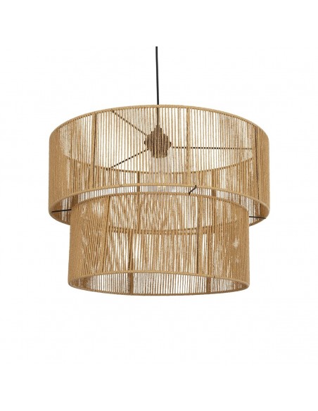 GLOBOSTAR® ROXXI 205-0020 Boho Κρεμαστό Φωτιστικό Οροφής με Ντουί 1 x E27 AC 220-240V IP20 - Μπεζ - M50 x Π50 x Υ36cm