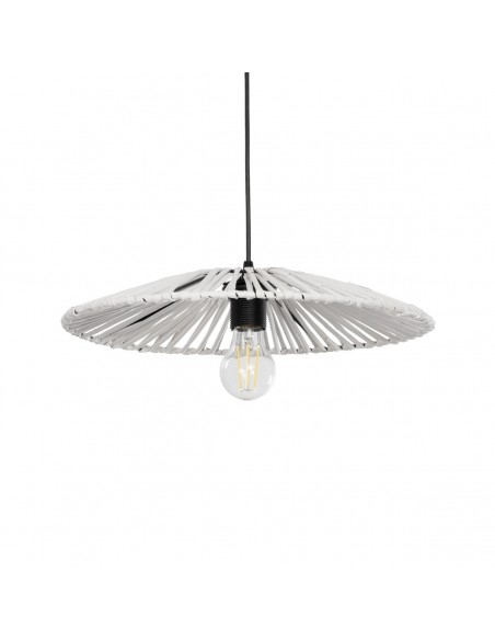 GLOBOSTAR® JAPAN 205-0052 Boho Κρεμαστό Φωτιστικό Οροφής με Ντουί 1 x E27 AC 220-240V IP20 - Λευκό - M40 x Π40 x Υ8cm