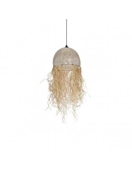GLOBOSTAR® PLUVIA 205-0082 Boho Κρεμαστό Φωτιστικό Οροφής με Ντουί 1 x E27 AC 220-240V IP20 - Μπεζ - M30 x Π30 x Υ70cm