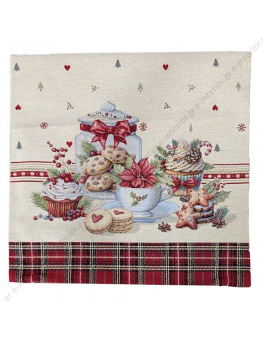 Μαξιλαροθήκη Χριστουγεννιάτικη 047x047 Kiss 1385A