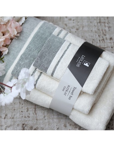 Σετ Πετσέτες 3τμχ Kitkat Grey