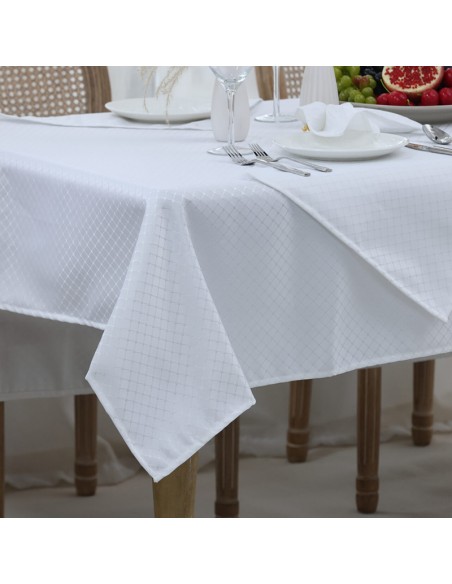 Τραπεζομάντηλο 160x260 + 12 Πετσέτες 40x40 Puzzle Ivory