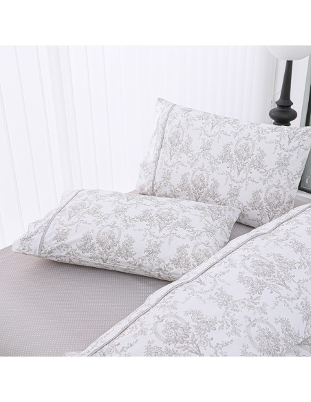 Σετ Σεντόνια Βαμβακοσατέν Υπέρδιπλα 245x270 Chantal Beige