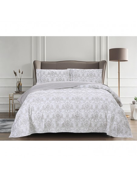 Σετ Σεντόνια Βαμβακοσατέν Υπέρδιπλα 245x270 Chantal Beige