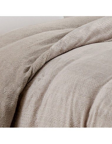 Μονη Παπλωματοθήκη Fleece 165x225 Shelby Greige