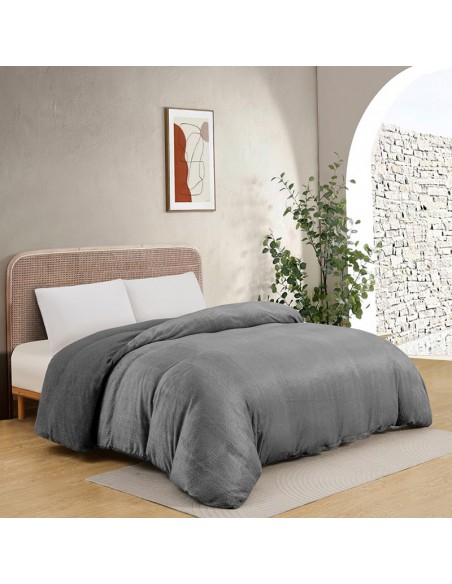 Παπλωματοθηκη Μονη Shelby Anthracite 165x225