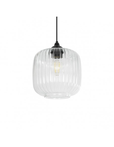 GLOBOSTAR® MELONI 206-0013 Μοντέρνο Κρεμαστό Φωτιστικό Οροφής με Ντουί 1 x E27 AC 220-240V IP20 - Διάφανο - Μ20 x Π20 x Υ24cm