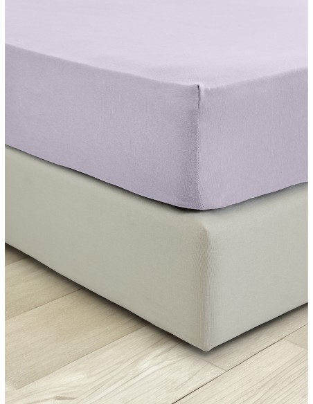 Σεντόνι Jersey Γίγας με Λάστιχο Για Στρώμα 180x200+40 - Tender Amethyst