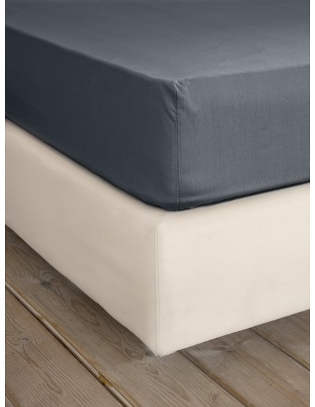 Σεντόνι Διπλό με Λάστιχο 140x200+32 Unicolors - Midnight...