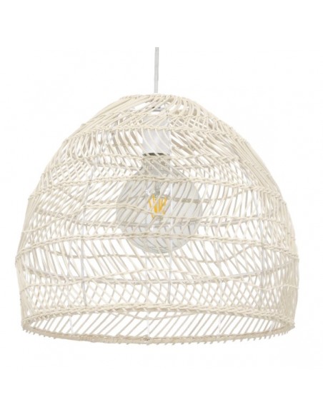 GLOBOSTAR® MALIBU 00968 Boho Κρεμαστό Φωτιστικό Οροφής με Ντουί 1 x E27 AC 220-240V IP20 - Μπεζ - Μ40 x Π40 x Υ35cm