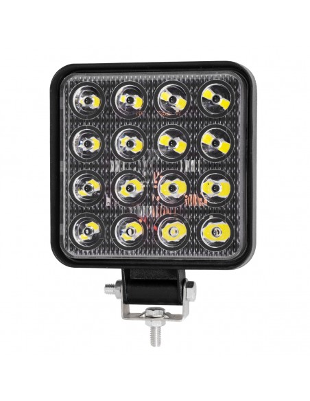 GLOBOSTAR® WORKPRO 85409 Προβολάκι LED 48W 4800lm 45° DC 10-30V Αδιάβροχο IP65 Ψυχρό Λευκό 6000K - CREE COB Chip - Μ10.8 x Π3.2 x Υ12.8cm - 2 Χρόνια Εγγύηση