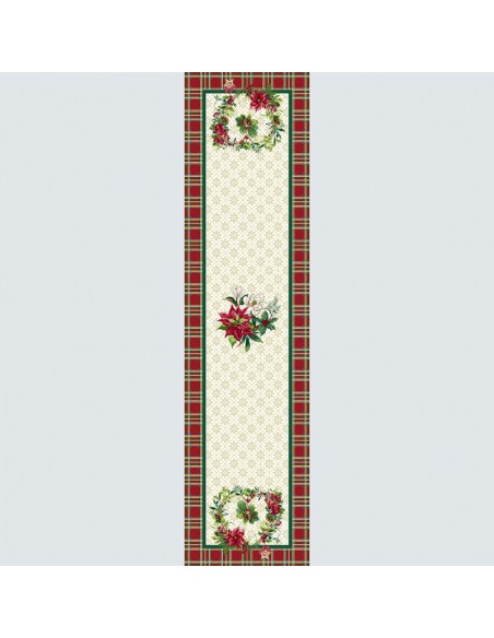 Τραβέρσα Χριστουγεννιάτικη 0.47x1.80 Glasgow Lurex