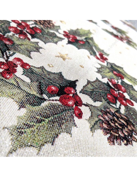 Τραβέρσα Χριστουγεννιάτικη 0.47x1.40 Joy Silver 1406 2