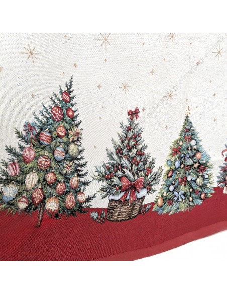 Τραπεζομάντηλο Χριστουγεννιάτικο 165x300 Joy Silver 1396