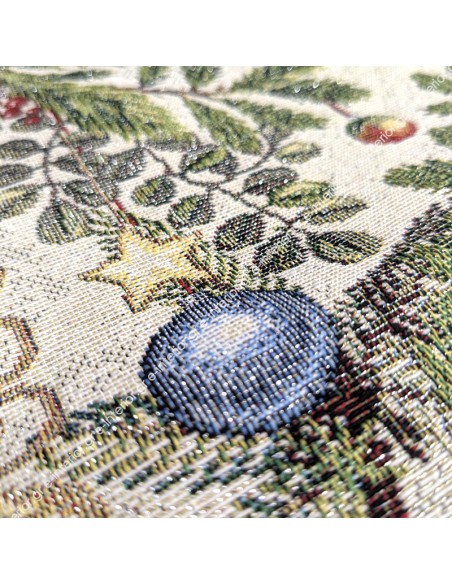 Τραβέρσα Χριστουγεννιάτικη 0.47x1.40 Joy Silver 1335