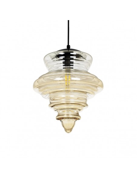 GLOBOSTAR® CORTE 206-0029 Μοντέρνο Κρεμαστό Φωτιστικό Οροφής με Ντουί 1 x E27 AC 220-240V IP20 - Mελί - Μ25 x Π25 x Υ30cm