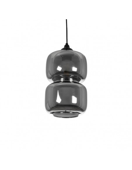 GLOBOSTAR® PIAGE 206-0036 Μοντέρνο Κρεμαστό Φωτιστικό Οροφής με Ντουί 1 x E27 AC 220-240V IP20 - Μαύρο Φιμέ - Μ18 x Π18 x Υ31cm