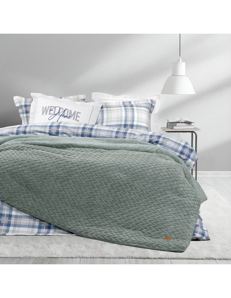 Κουβερτοπαπλωμα Ημίδιπλο 180x240 Muffle Smoky Green