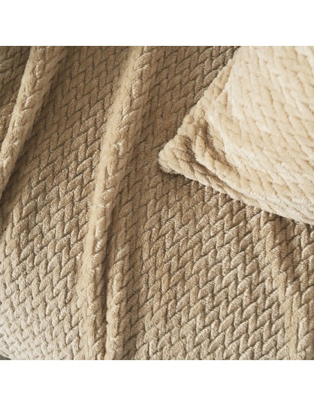 Σετ Ριχτάρια Fleece 2τμχ Gofis Home Cinnabar Sesame Beige