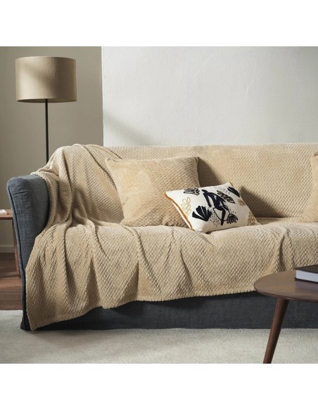 Σετ Ριχτάρια Fleece 2τμχ Gofis Home Cinnabar Sesame Beige