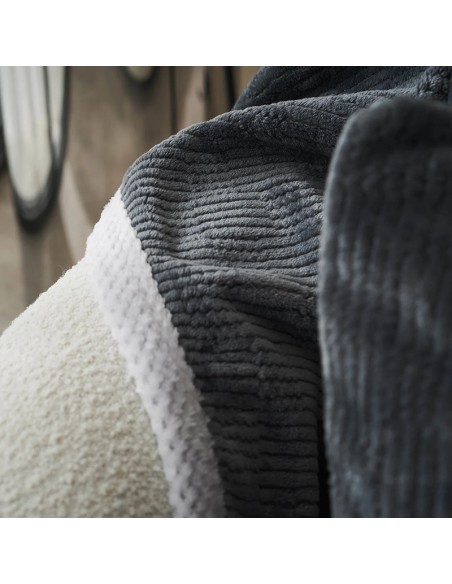 Σετ ριχτάρια fleece 2τμχ Gofis Home Polar Pearl Grey 2