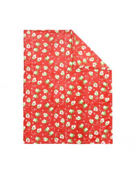 Σετ Χριστουγεννιάτικο Κουβερτάκι Αγκαλιάς με Χιονάνθρωπο 75x100