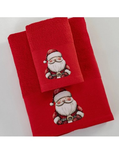 Σετ Χριστουγεννιάτικες Πετσέτες 2τμχ HoHoHo Red