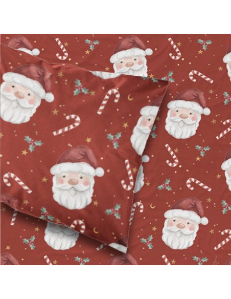 Σετ Χριστουγεννιάτικες Μαξιλαροθήκες 2τμχ 50x70 Santa Red