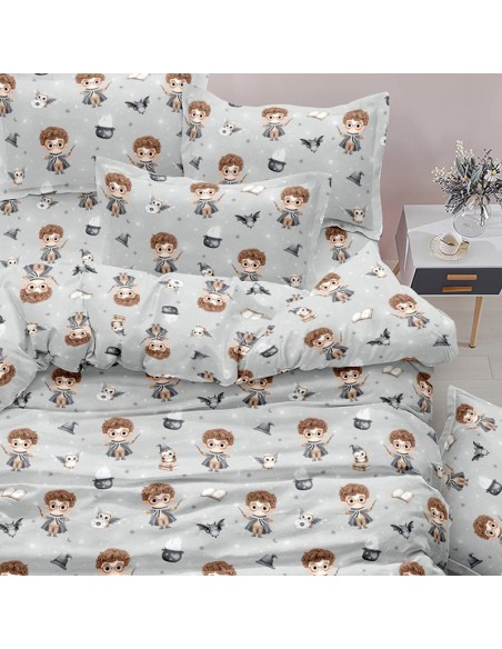 Σετ Σεντόνια Μονά 160x250 + Πάπλωμα 160x240 Wizard