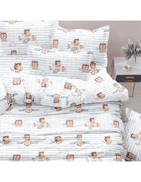 Σετ Σεντόνια Μονά 160x250 + Πάπλωμα 160x240 Pilot