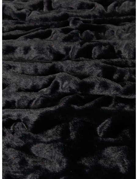 Κουβέρτα Γούνινη Υπέρδιπλη 220x240 - Mossy Black 2