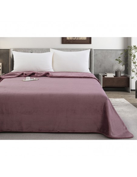 Κουβέρτα Βελουτέ Υπέρδιπλη 220x240 Zurigo Lilac