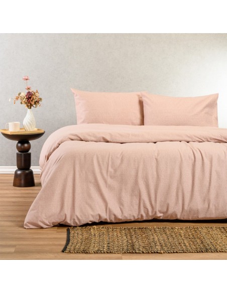 Σετ Φανελένιο Κατωσέντονο Με Λάστιχο Για Στρώμα 160x200+30 Με δύο Μαξιλαροθήκες 53x72 Owen Rose