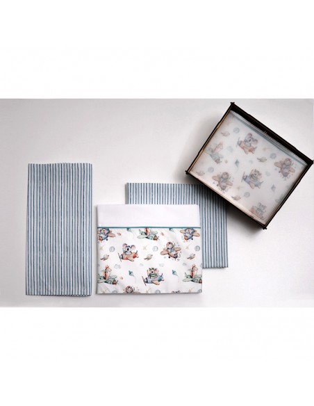 Σετ Σεντόνια Κούνιας 120x170 Little Pilot