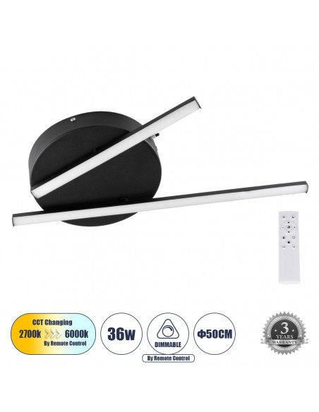 GLOBOSTAR® DRACO 61091 Μοντέρνο Φωτιστικό Οροφής LED 36W...