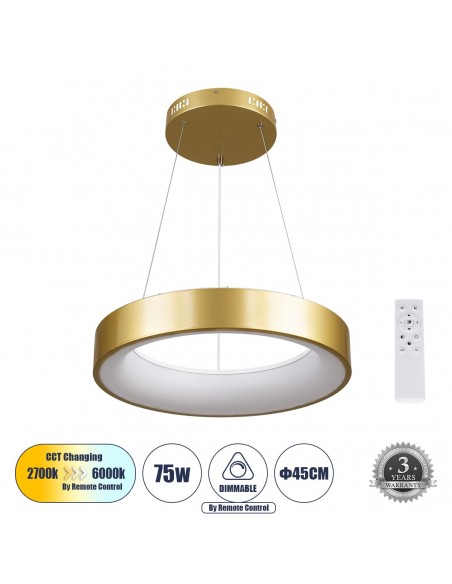 GLOBOSTAR® SALEM 61243 Μοντέρνο Κρεμαστό Φωτιστικό Οροφής...