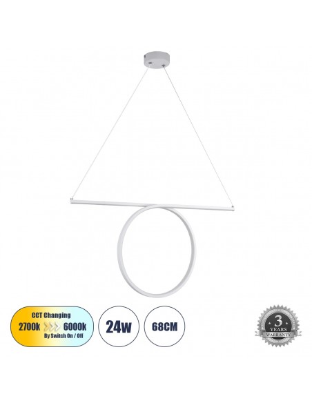 GLOBOSTAR® ROME 61295 Μοντέρνο Κρεμαστό Φωτιστικό Οροφής...