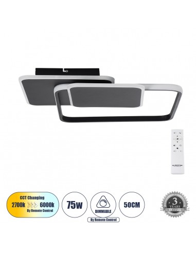 GLOBOSTAR® SQUARO 61231 Μοντέρνο Φωτιστικό...