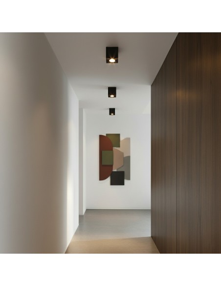 kelvo® AKIRA KLV-101-0028 Κινούμενο Φωτιστικό Downlight Σποτ για Λάμπα MR16 με Ντουί GU10 AC 220-240V IP20 - Μαύρο Ματ - Μ8 x Π8 x Υ10cm