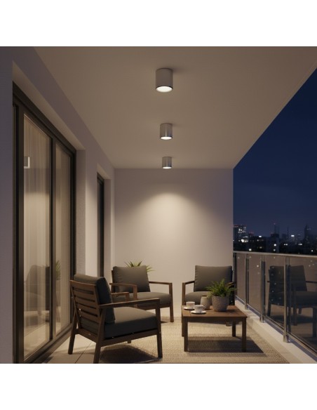 kelvo® MARETTI KLV-101-0057 Φωτιστικό Downlight Σποτ για Λάμπα MR16 με Ντουί GU10 AC 220-240V Αδιάβροχο IP65 - Νίκελ Χρώμιο - Μ9 x Π9 x Υ9cm