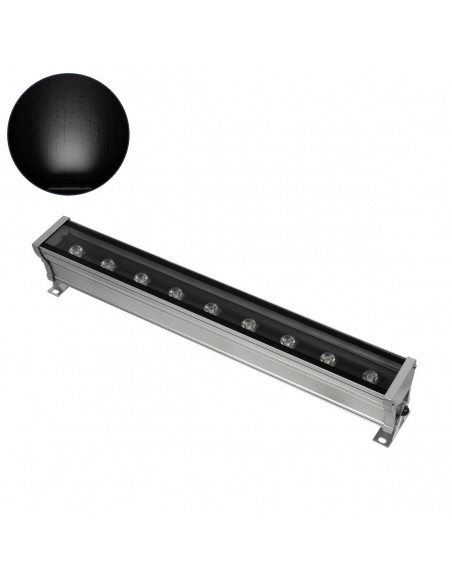 GLOBOSTAR® WASHERDAIA L-115502 Μπάρα Φωτισμού Wall Washer LED 9W 900lm 30° AC 220-240V Αδιάβροχο IP65 Ψυχρό Λευκό 6000K - Bridgelux SMD Chip - Ασημί - Μ52 x Π6.6 x Υ9.5cm - 3 Χρόνια Εγγύηση