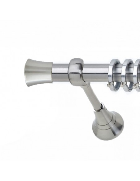 Κουρτινόξυλο Inox Sconti Sang 2.00m Μονό