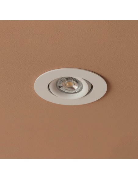 kelvo® OMEGA KLV-101-0037 Χωνευτό Κινούμενο Φωτιστικό Downlight Σποτ για Λάμπα MR16 με Ντουί GU10 AC 220-240V IP20 - Λευκό Ματ - Μ10.5 x Π10.5 x Υ2.2cm / Q7.5cm