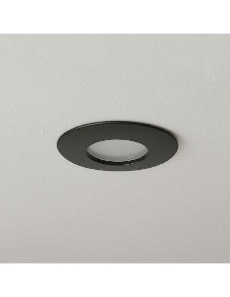 kelvo® KAPA KLV-101-0038 Χωνευτό Φωτιστικό Downlight Σποτ Μπάνιου για Λάμπα MR16 με Ντουί GU10 AC 220-240V Αδιάβροχο IP65 - Μαύρο Ματ - Μ8.5 x Π8.5 x Υ4.2cm / Q7.5cm
