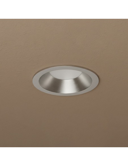 kelvo® SIGMA KLV-101-0043 Χωνευτό Φωτιστικό Downlight Σποτ Μπάνιου για Λάμπα MR16 με Ντουί GU10 AC 220-240V Αδιάβροχο IP65 - Νίκελ Βούρτσας - Μ8.5 x Π8.5 x Υ4.4cm / Q7.5cm