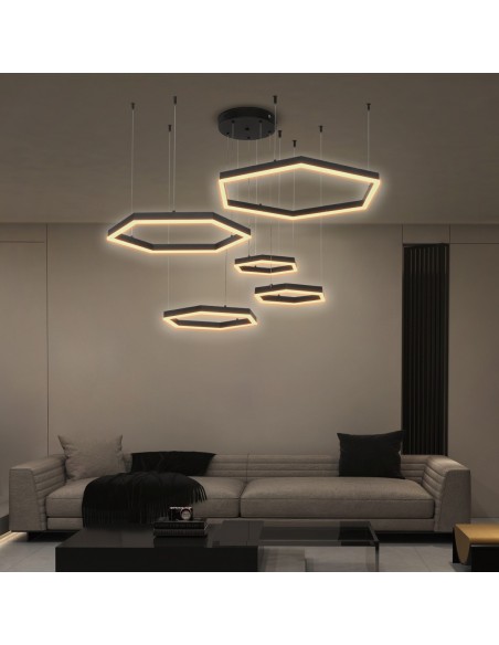 kelvo® LEXAGON KLV-101-0179 Κρεμαστό Φωτιστικό Οροφής LED...